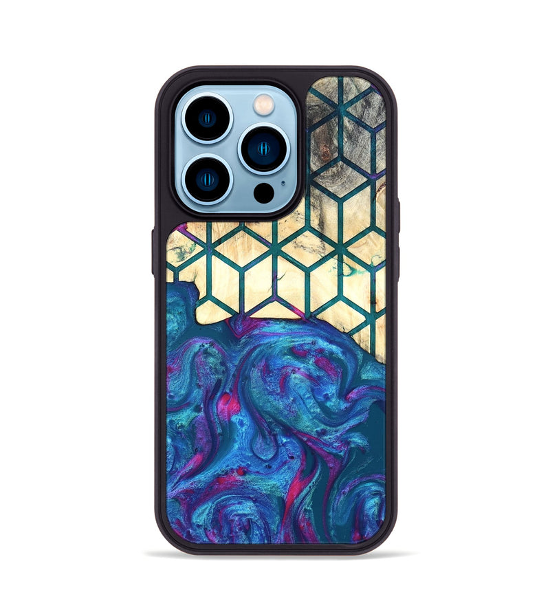 iPhone 14 Pro Wood Phone Case - Sharen (Pattern, 820019)