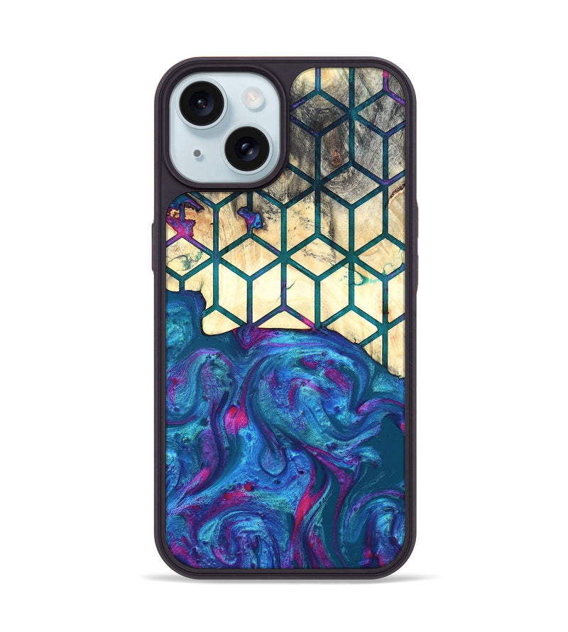 iPhone 15 Wood Phone Case - Sharen (Pattern, 820019)