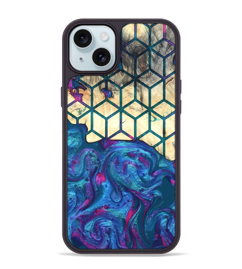 iPhone 15 Plus Wood Phone Case - Sharen (Pattern, 820019)
