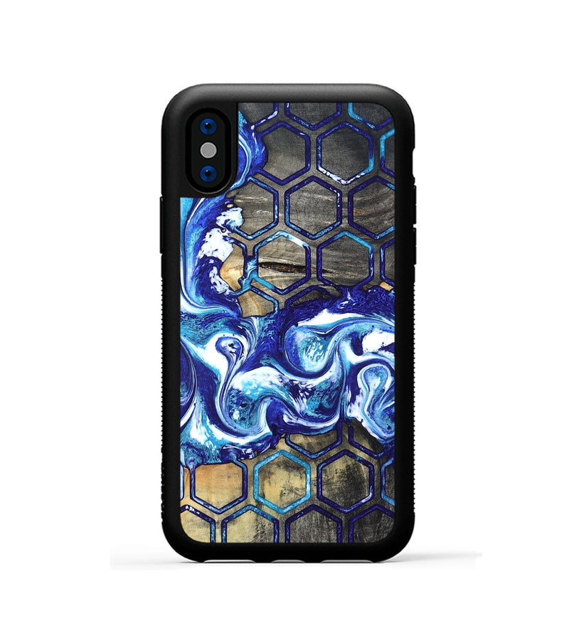 iPhone Xs Wood Phone Case - Minna (Pattern, 820021)