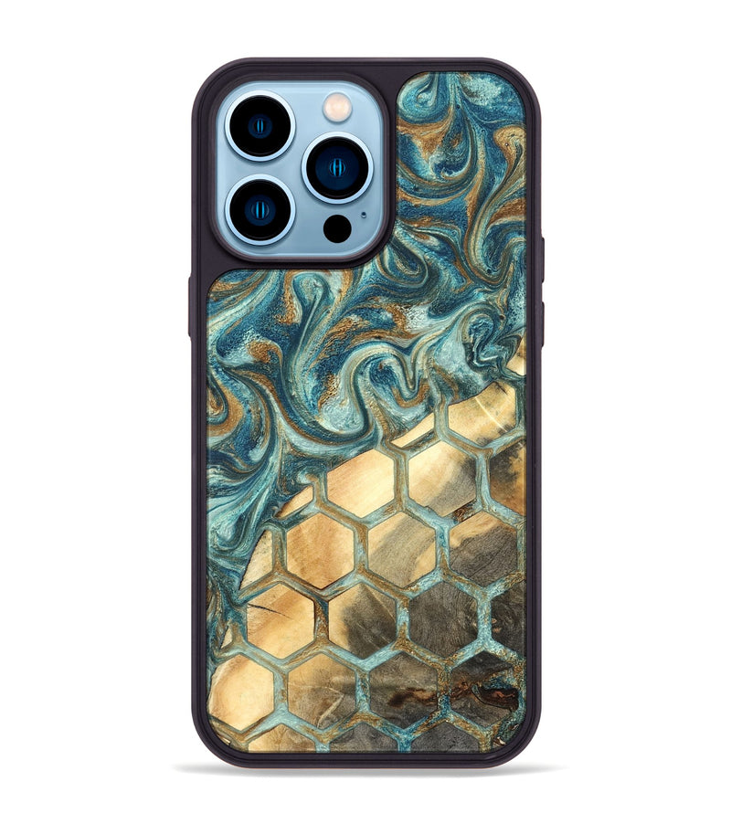 iPhone 14 Pro Max Wood Phone Case - Margret (Pattern, 820022)
