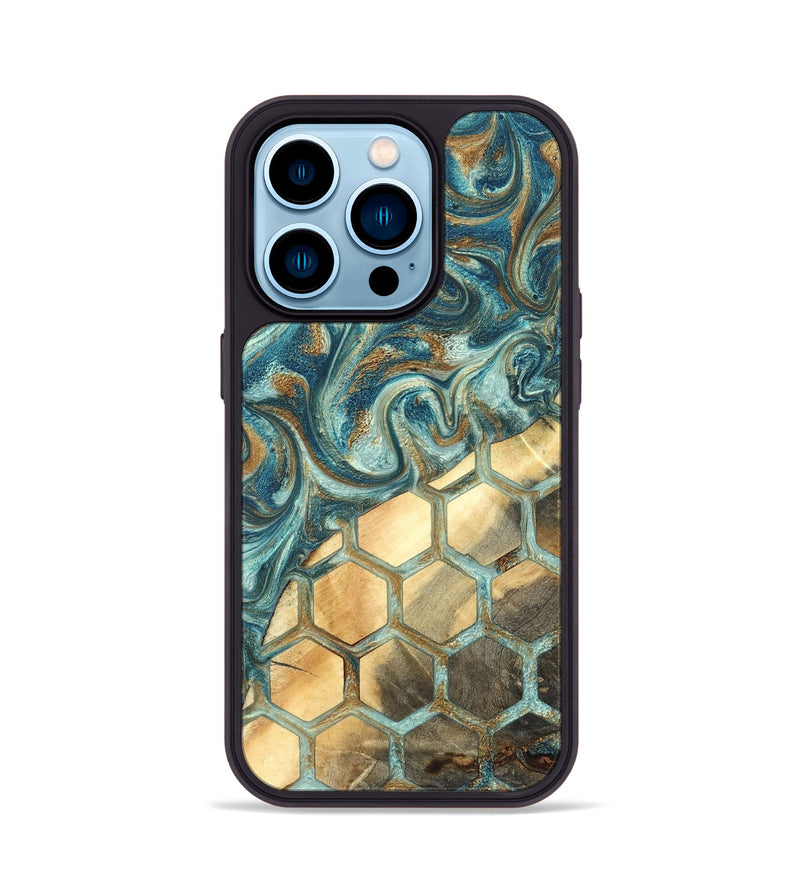 iPhone 14 Pro Wood Phone Case - Margret (Pattern, 820022)