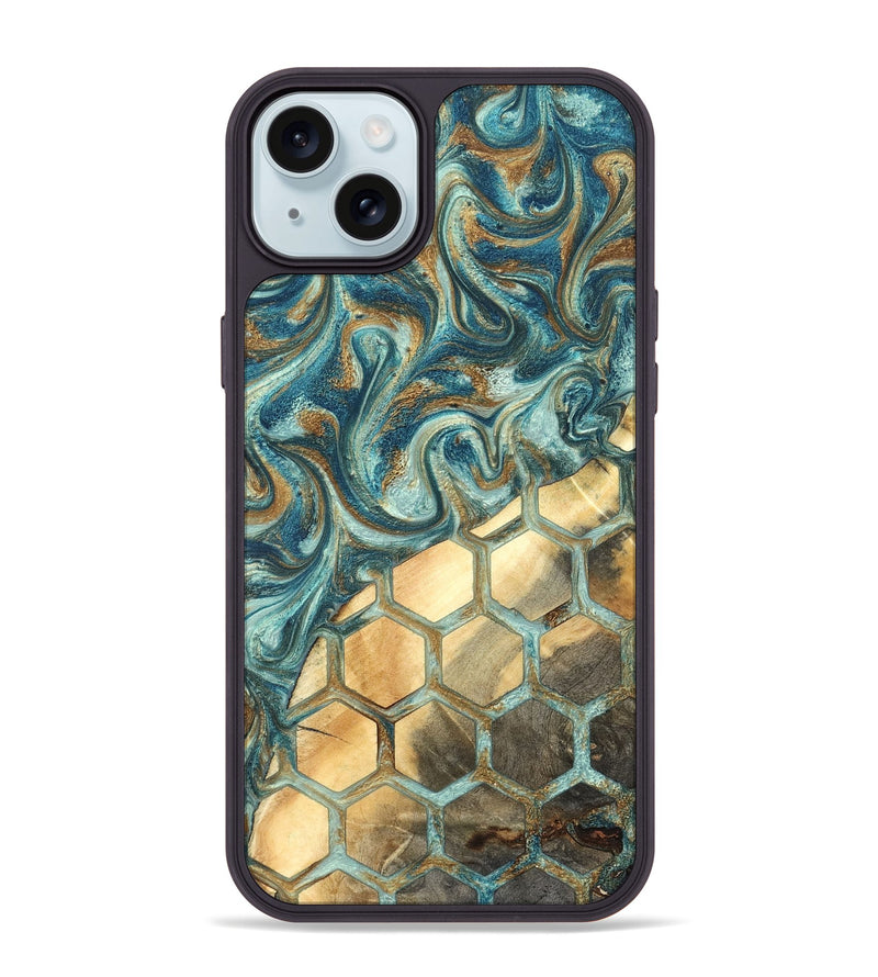 iPhone 15 Plus Wood Phone Case - Margret (Pattern, 820022)
