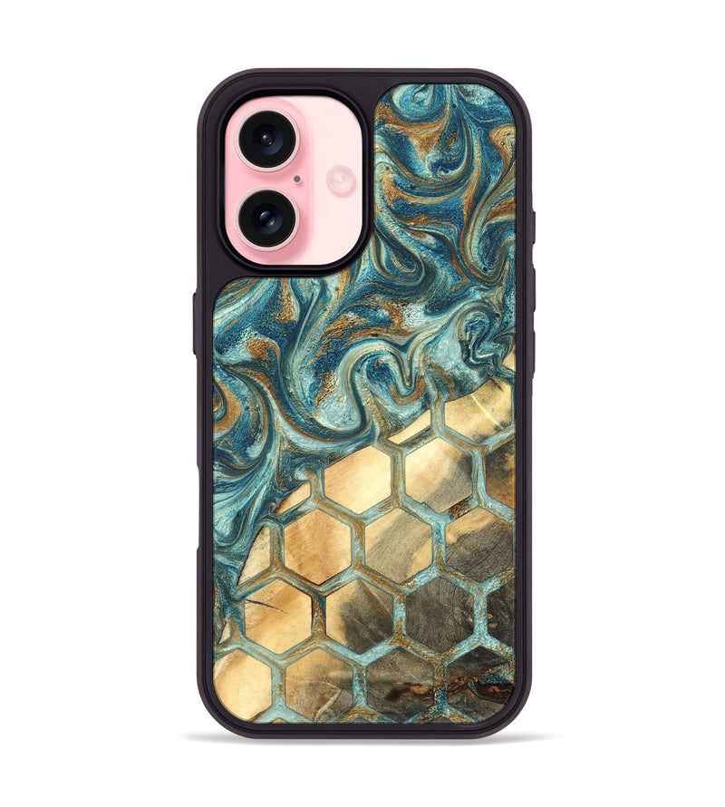 iPhone 16 Wood Phone Case - Margret (Pattern, 820022)