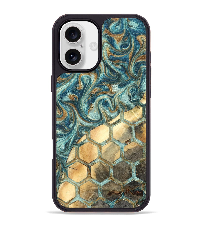 iPhone 16 Plus Wood Phone Case - Margret (Pattern, 820022)