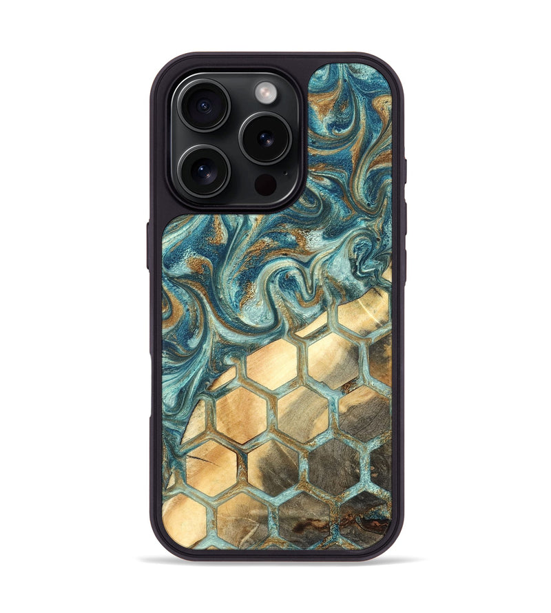 iPhone 16 Pro Wood Phone Case - Margret (Pattern, 820022)
