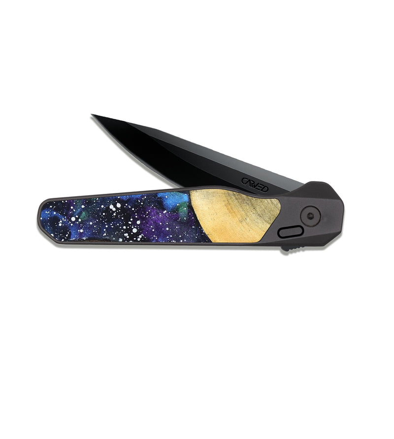 EDC Dark Slate Wood Pocket Knife - Landen (Cosmos, 820026)