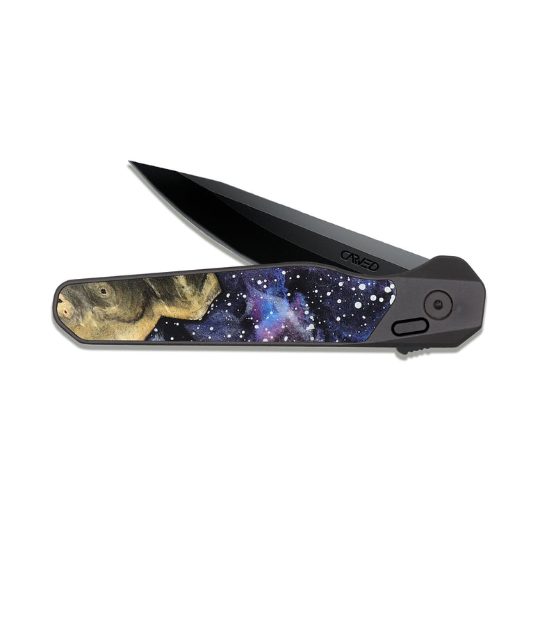 EDC Dark Slate Wood Pocket Knife - Lailah (Cosmos, 820029)