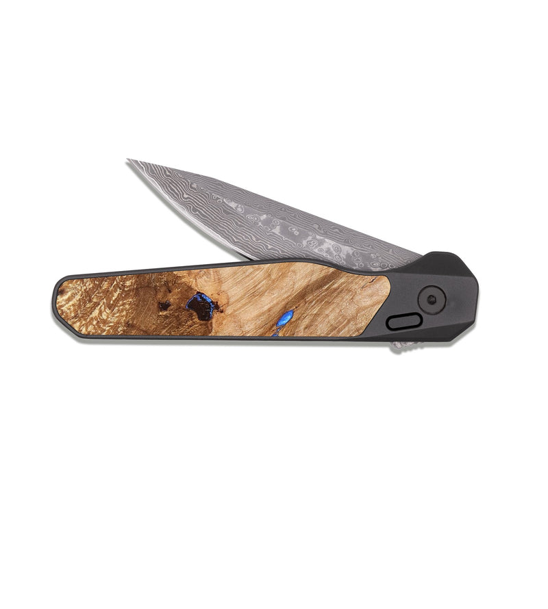 EDC Dark Damascus Wood Pocket Knife - Karol (Coastal, 820040)