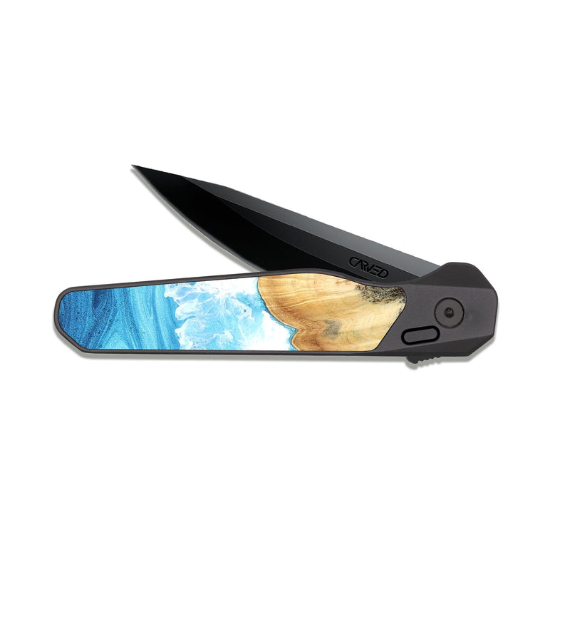 EDC Dark Slate Wood Pocket Knife - Monique (Coastal, 820041)