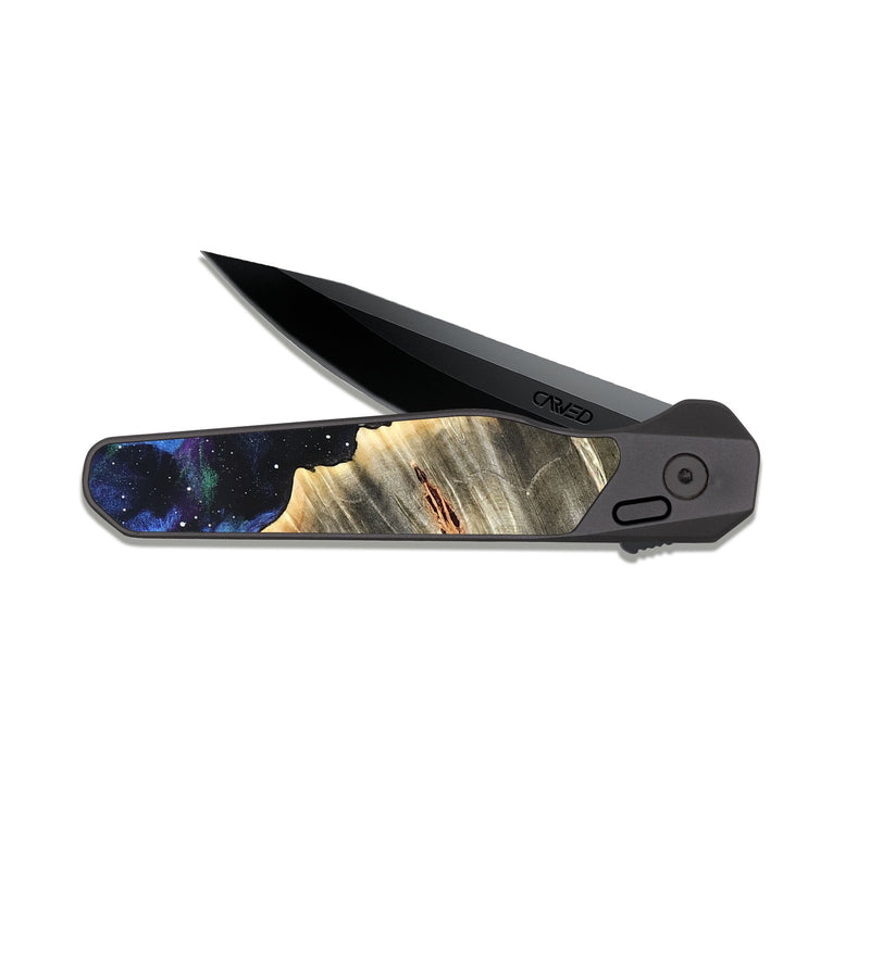 EDC Dark Slate Wood Pocket Knife - Finis (Cosmos, 820046)