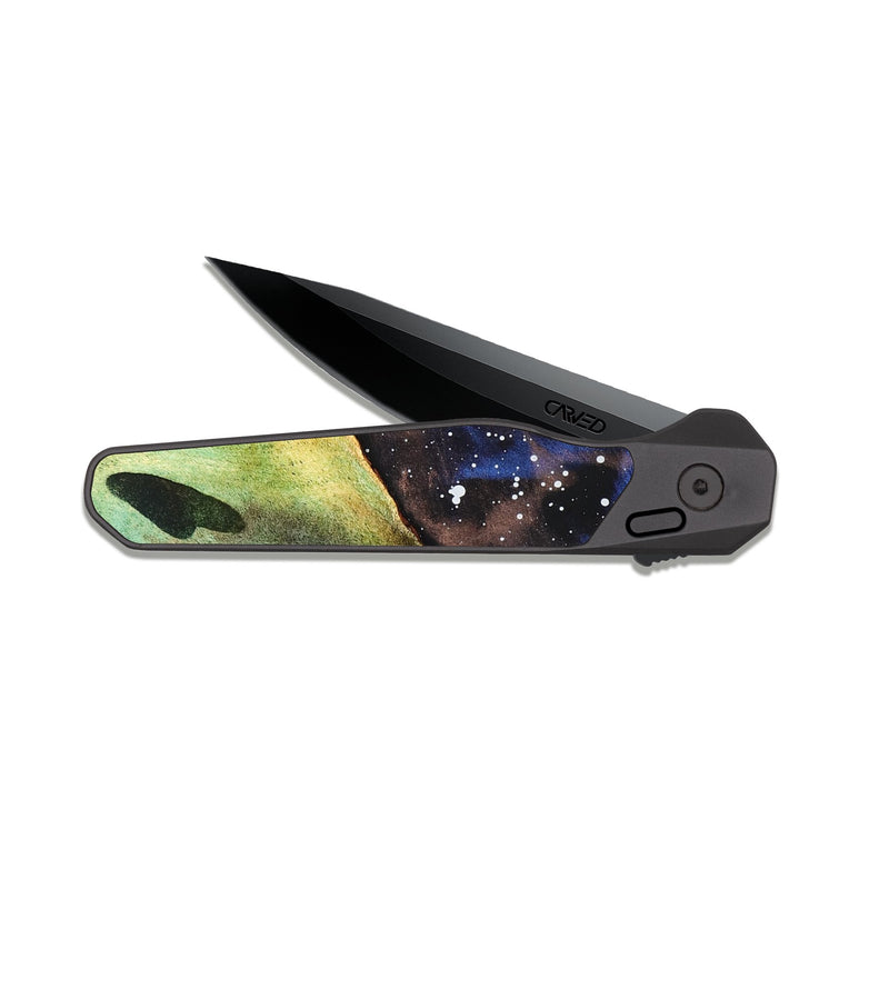 EDC Dark Slate Wood Pocket Knife - Kaliyah (Cosmos, 820050)