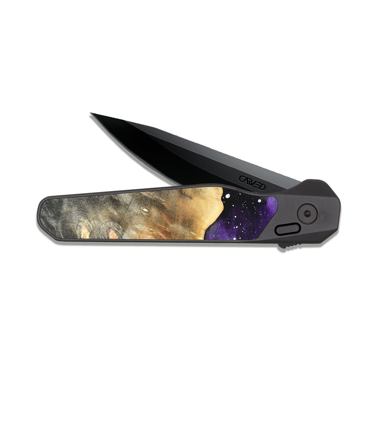 EDC Dark Slate Wood Pocket Knife - Loy (Cosmos, 820071)