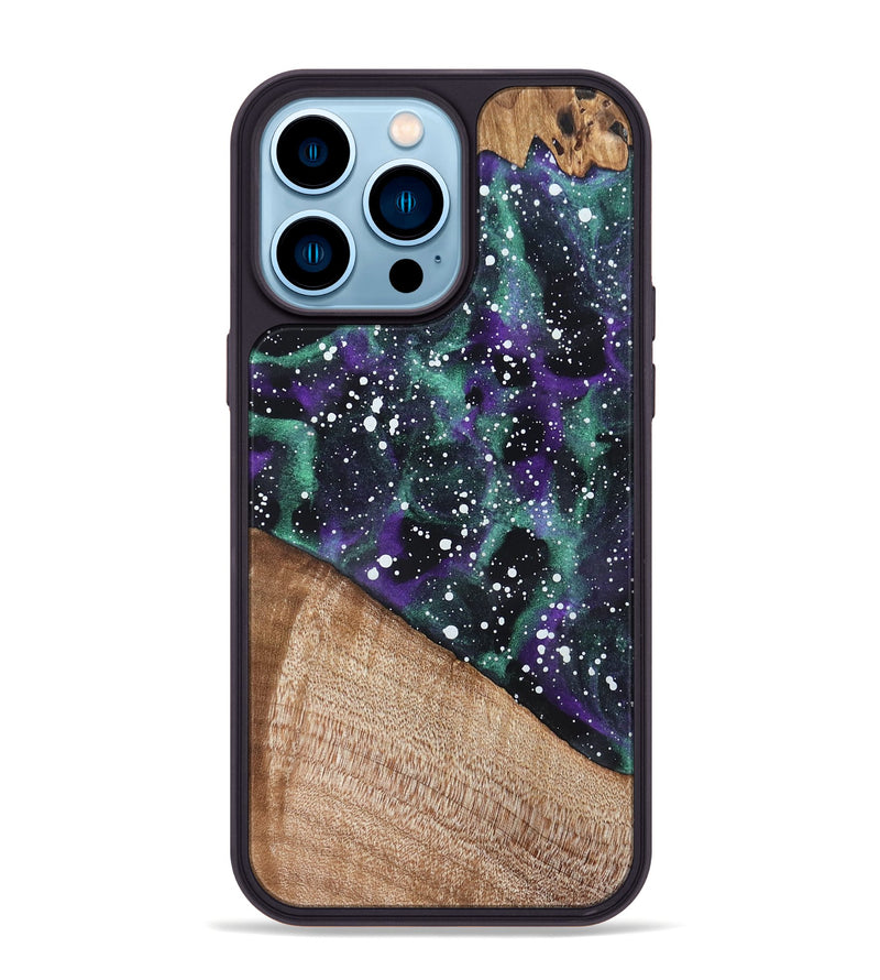 iPhone 14 Pro Max Wood Phone Case - German (Cosmos, 820072)