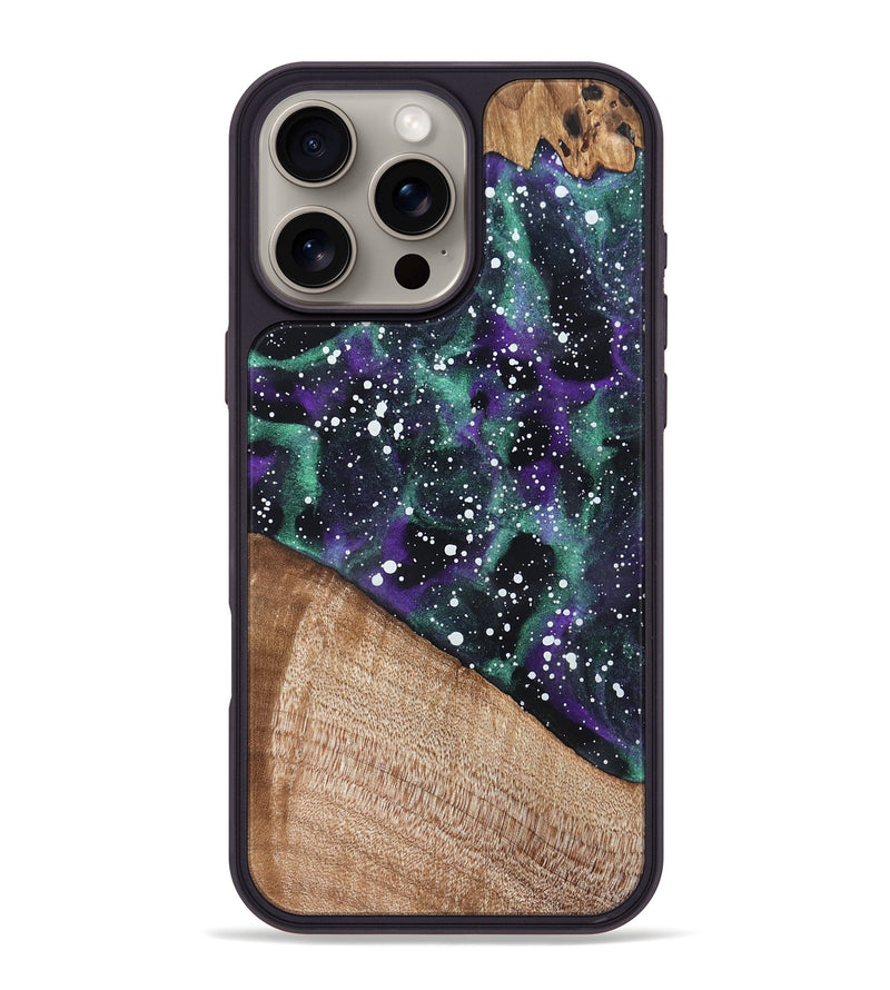 iPhone 16 Pro Max Wood Phone Case - German (Cosmos, 820072)