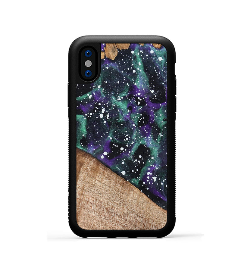 iPhone Xs Wood Phone Case - German (Cosmos, 820072)
