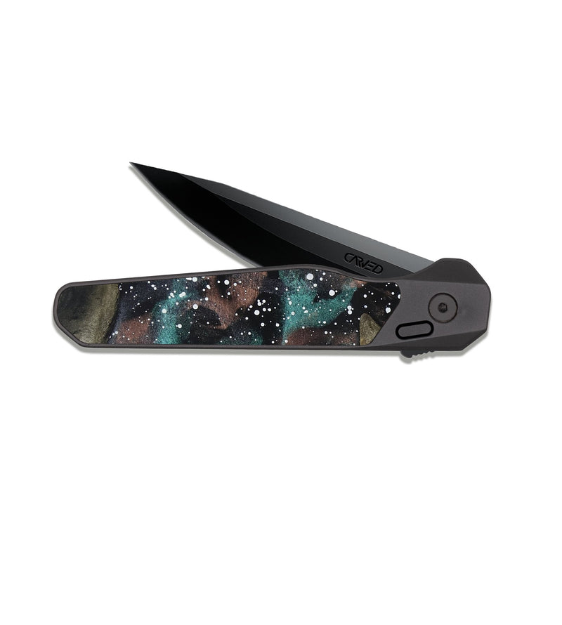 EDC Dark Slate Wood Pocket Knife - Cristin (Cosmos, 820080)