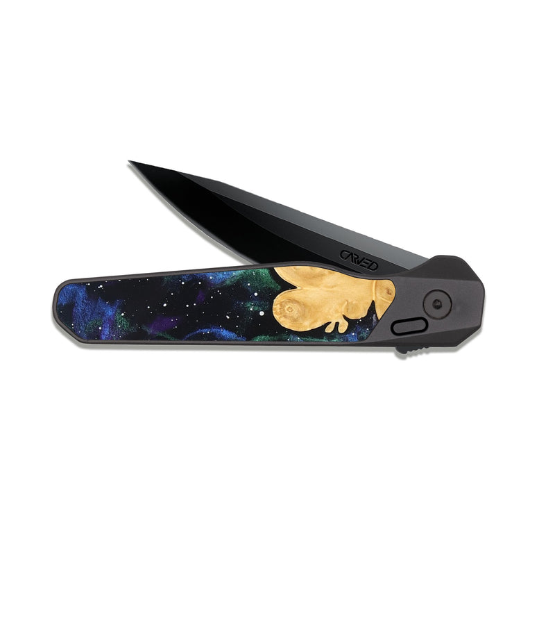 EDC Dark Slate Wood Pocket Knife - Josue (Cosmos, 820082)