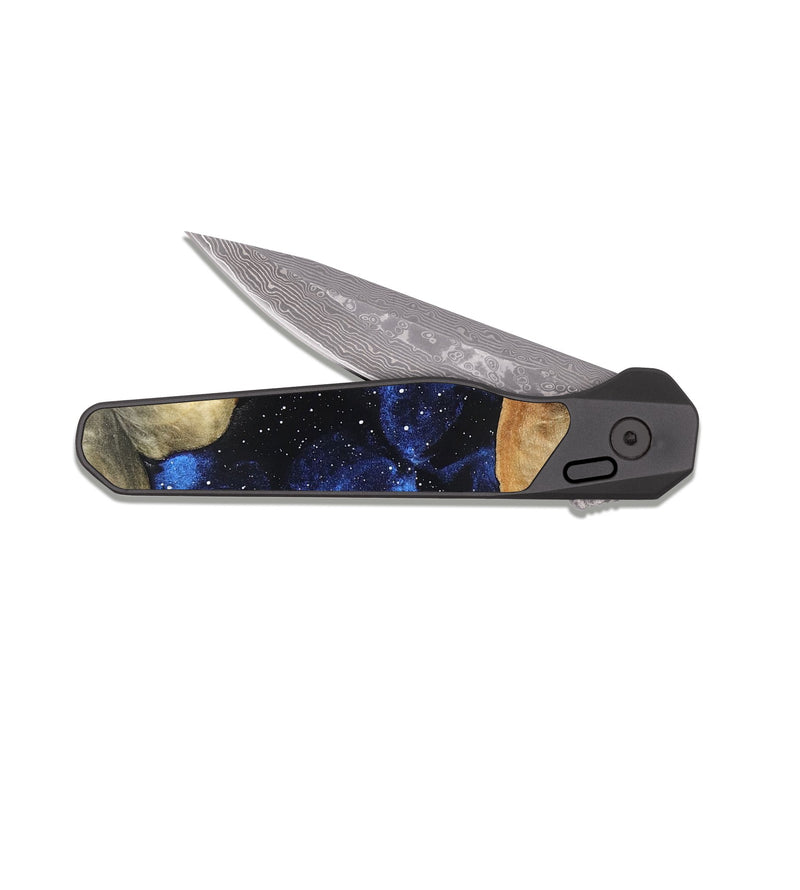 EDC Dark Damascus Wood Pocket Knife - Dayton (Cosmos, 820083)