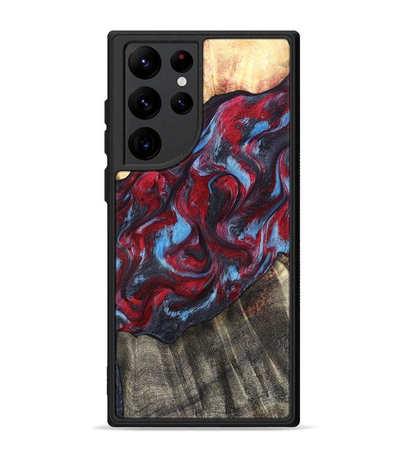Galaxy S22 Ultra Wood Phone Case - Inez (Red, 820084)