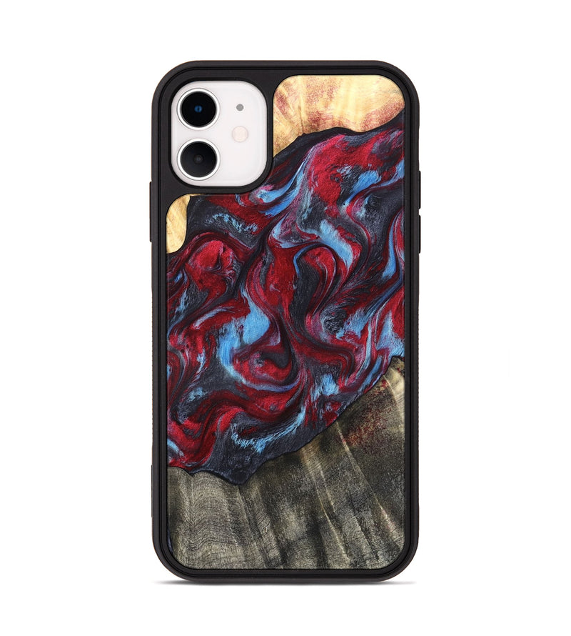 iPhone 11 Wood Phone Case - Inez (Red, 820084)