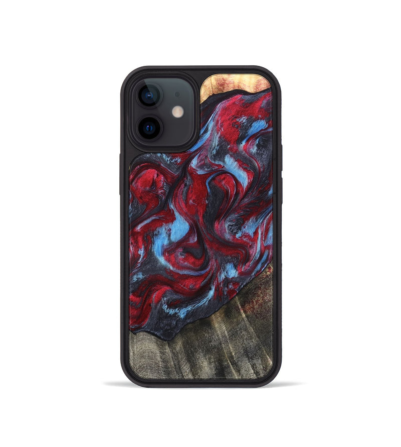 iPhone 12 mini Wood Phone Case - Inez (Red, 820084)