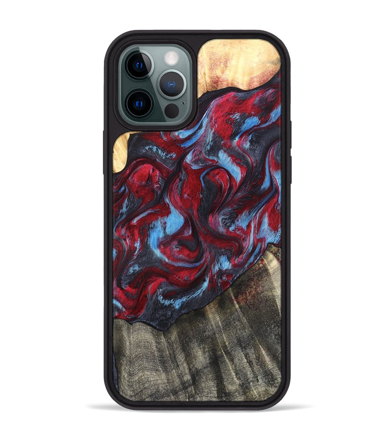 iPhone 12 Pro Max Wood Phone Case - Inez (Red, 820084)