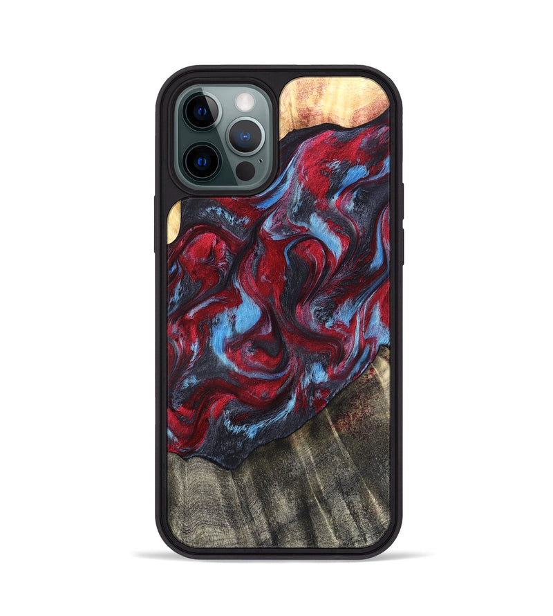 iPhone 12 Pro Wood Phone Case - Inez (Red, 820084)