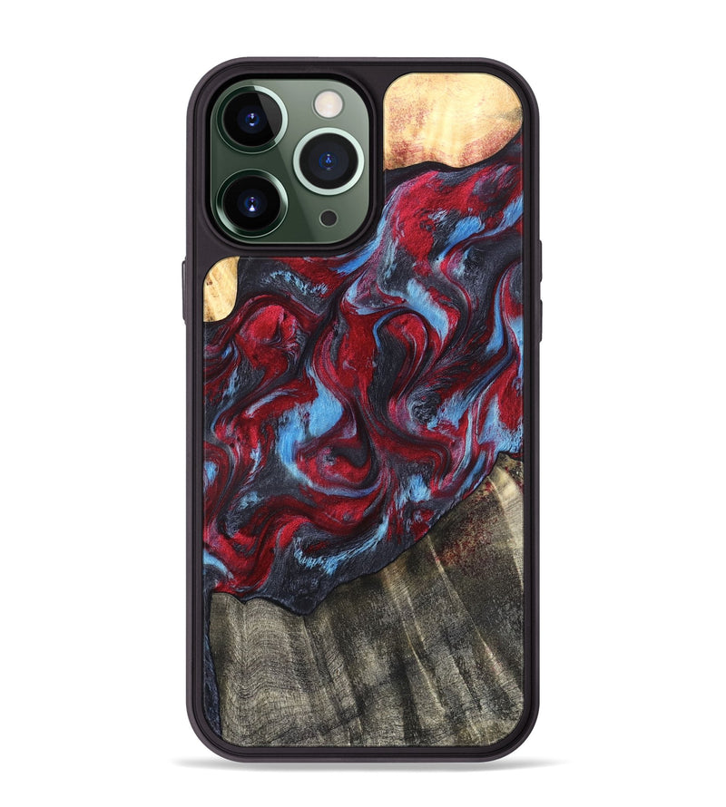 iPhone 13 Pro Max Wood Phone Case - Inez (Red, 820084)