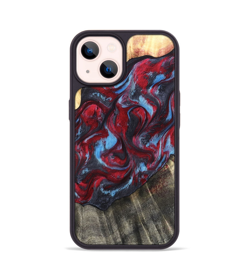 iPhone 14 Wood Phone Case - Inez (Red, 820084)