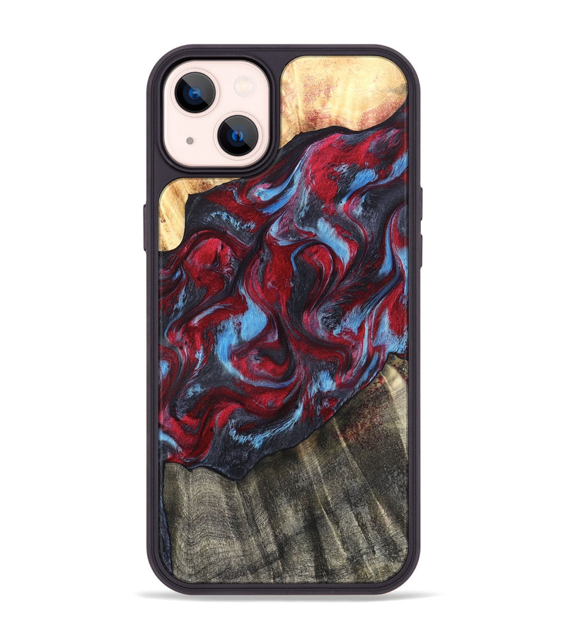 iPhone 14 Plus Wood Phone Case - Inez (Red, 820084)