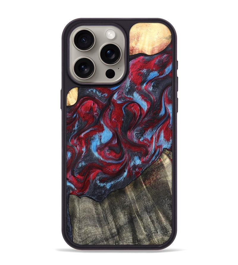 iPhone 15 Pro Max Wood Phone Case - Inez (Red, 820084)