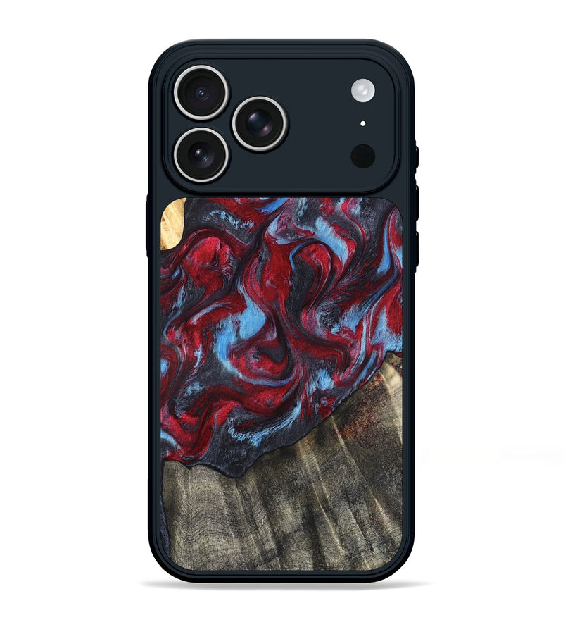 iPhone 17 Pro Max Wood Phone Case - Inez (Red, 820084)