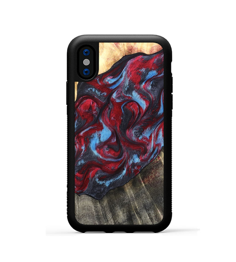 iPhone Xs Wood Phone Case - Inez (Red, 820084)