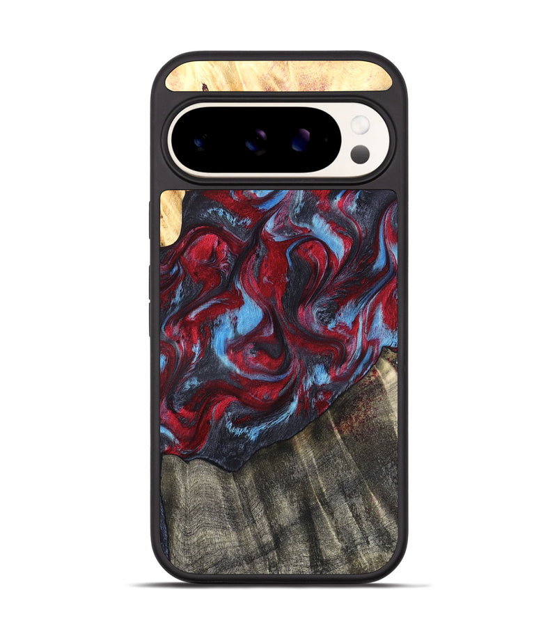 Pixel 9 Wood Phone Case - Inez (Red, 820084)