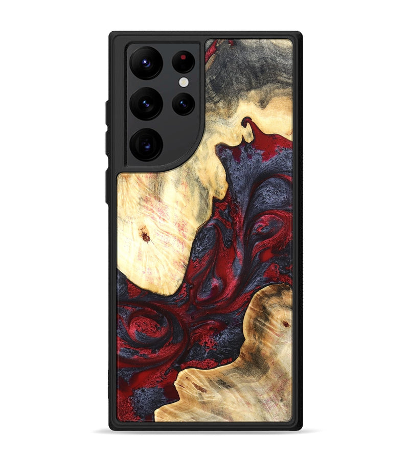 Galaxy S22 Ultra Wood Phone Case - Dereck (Red, 820085)