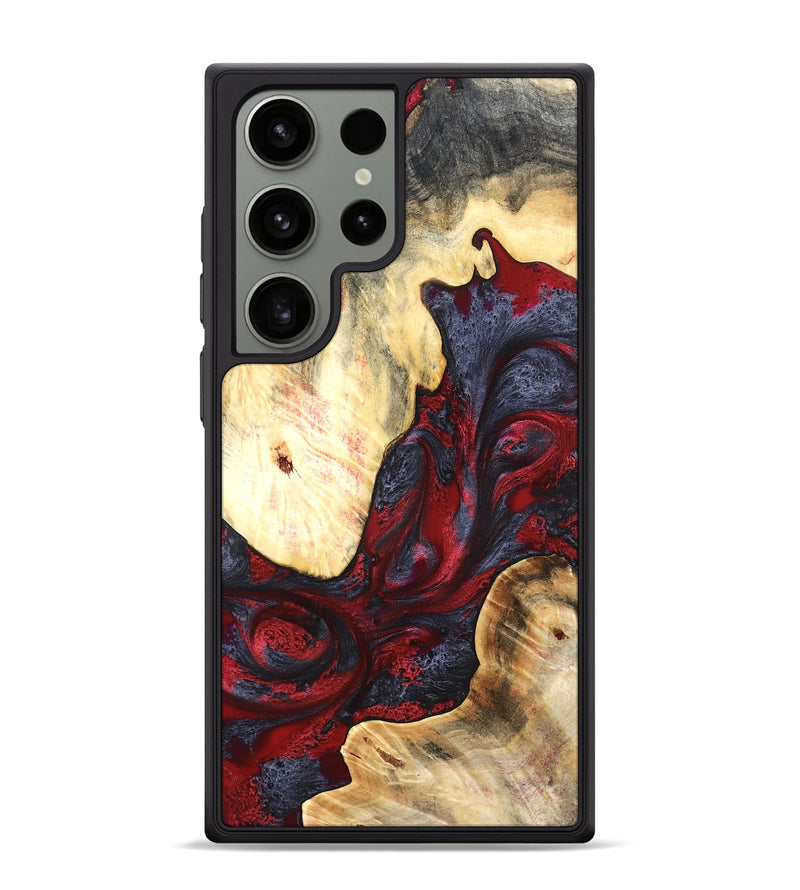 Galaxy S24 Ultra Wood Phone Case - Dereck (Red, 820085)