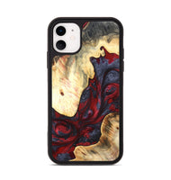 iPhone 11 Wood Phone Case - Dereck (Red, 820085)
