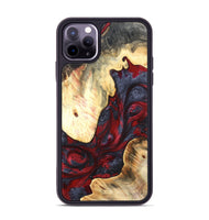 iPhone 11 Pro Max Wood Phone Case - Dereck (Red, 820085)