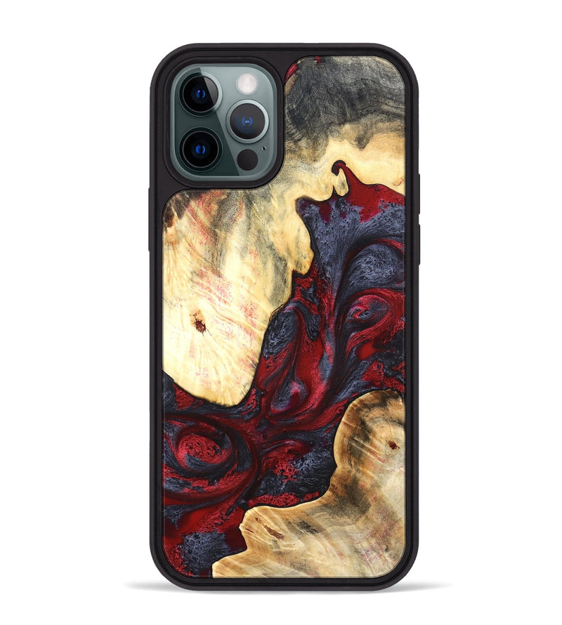 iPhone 12 Pro Max Wood Phone Case - Dereck (Red, 820085)