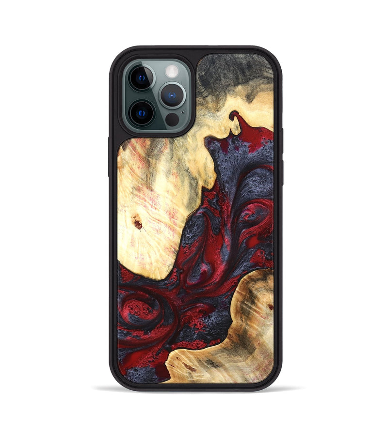 iPhone 12 Pro Wood Phone Case - Dereck (Red, 820085)
