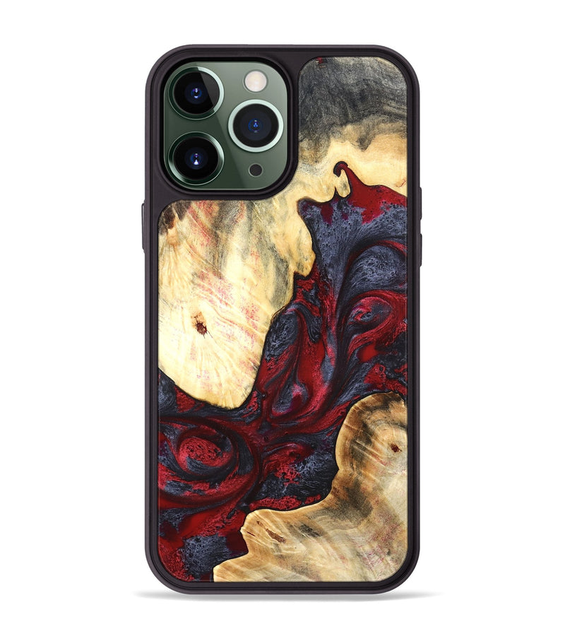 iPhone 13 Pro Max Wood Phone Case - Dereck (Red, 820085)