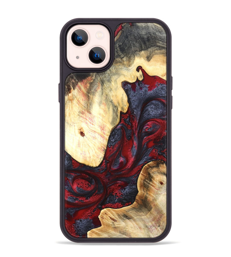 iPhone 14 Plus Wood Phone Case - Dereck (Red, 820085)