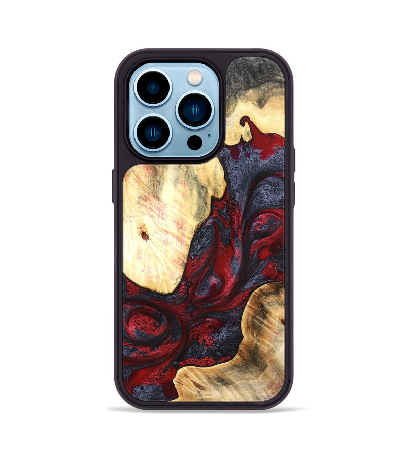 iPhone 14 Pro Wood Phone Case - Dereck (Red, 820085)