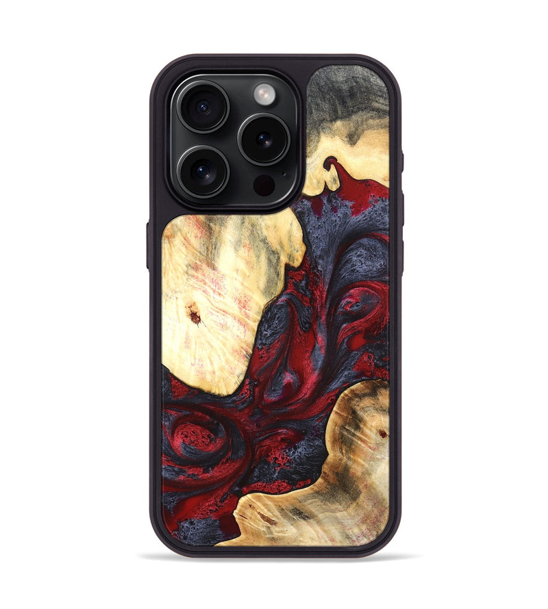 iPhone 15 Pro Wood Phone Case - Dereck (Red, 820085)