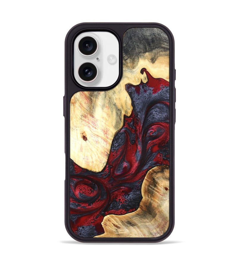 iPhone 17 Wood Phone Case - Dereck (Red, 820085)