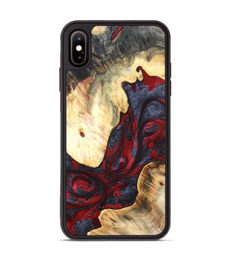 iPhone Xs Max Wood Phone Case - Dereck (Red, 820085)