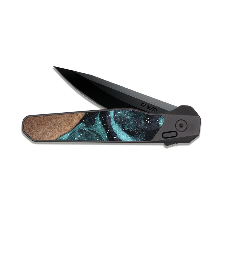EDC Dark Slate Wood Pocket Knife - Valorie (Cosmos, 820089)