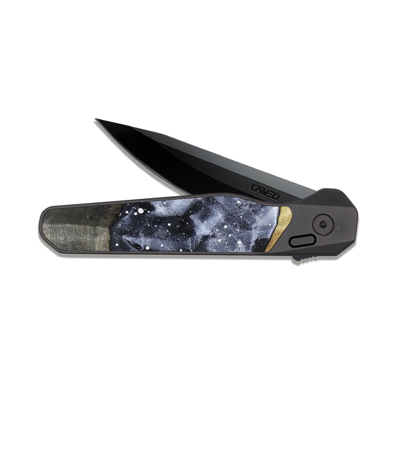 EDC Dark Slate Wood Pocket Knife - Eva (Cosmos, 820092)