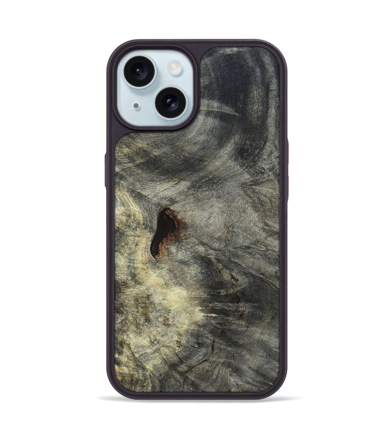iPhone 15 Wood Phone Case - Tom (Wood Burl, 820098)